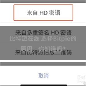 比特派在线 选择Bitpie的原因，你知道吗？