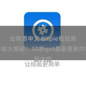 比特派中文 Bitpie钱包新功能大揭秘！30秒get最新更新内容