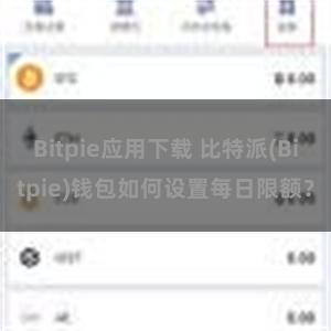 Bitpie应用下载 比特派(Bitpie)钱包如何设置每日限额？