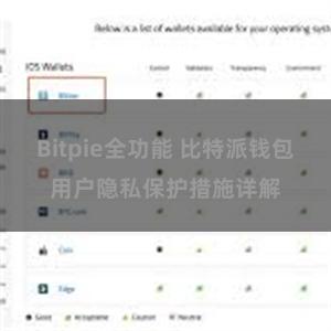 Bitpie全功能 比特派钱包用户隐私保护措施详解