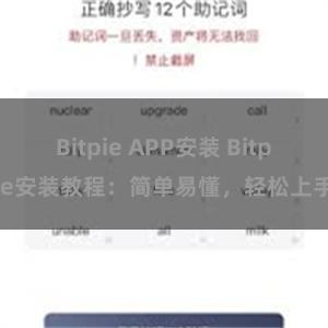 Bitpie APP安装 Bitpie安装教程：简单易懂，轻松上手