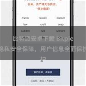 比特派安卓下载 Bitpie隐私安全保障，用户信息全面保护