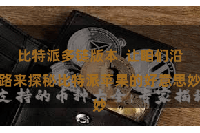 比特派多链版本  让咱们沿路来探秘比特派苹果的好意思妙